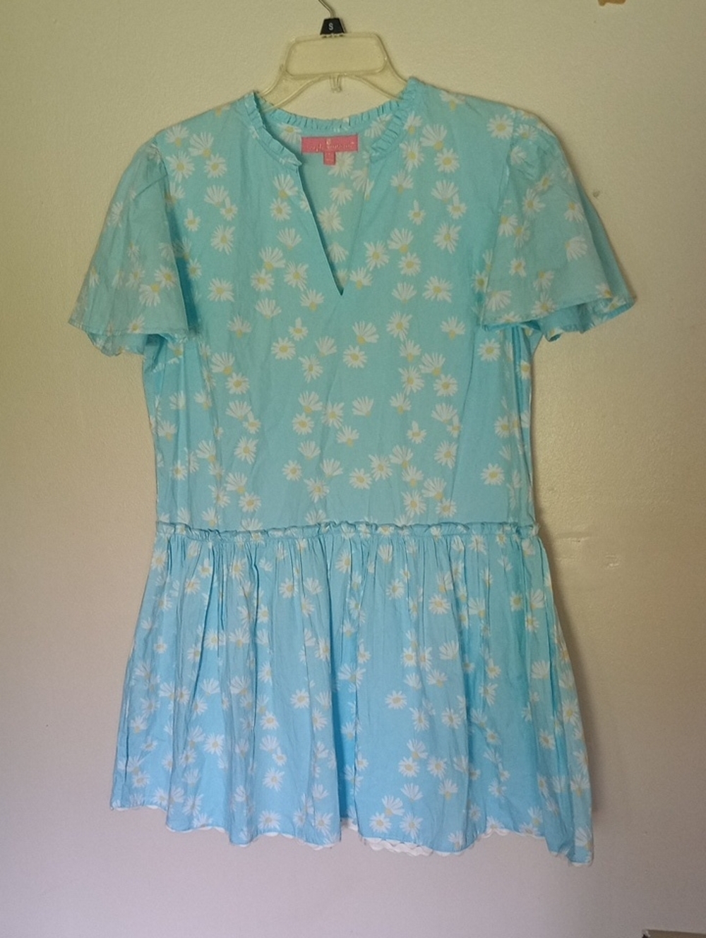 Simply Southern Light Blue Daisy Print Womens Dress